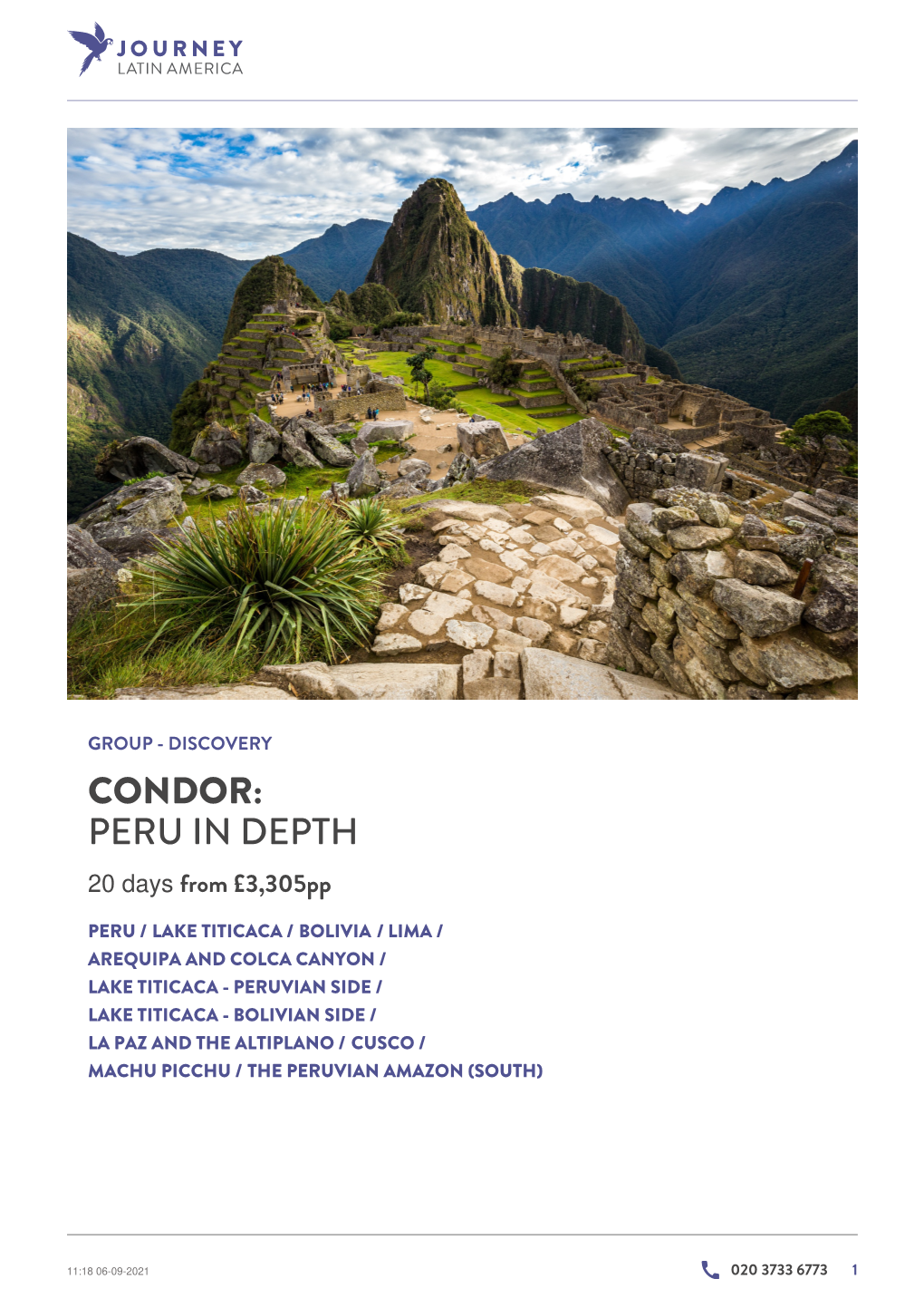Condor: Peru in Depth