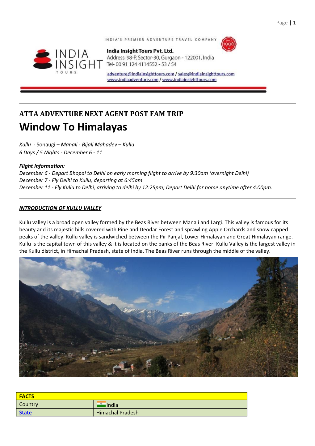 Window to Himalayas