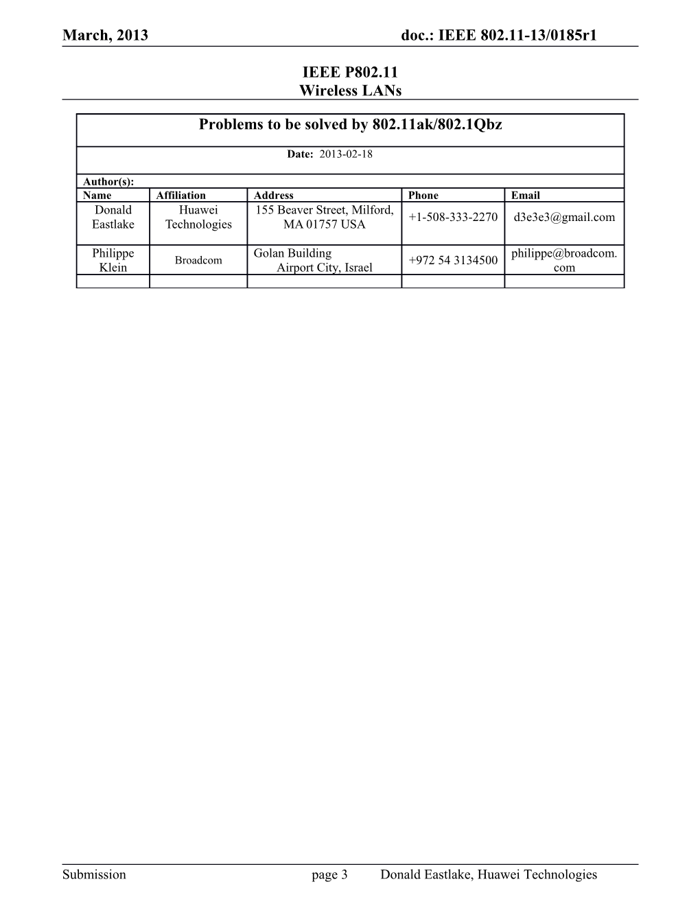 Problems to Be Solved by 802.11Ak/802.1Qbz