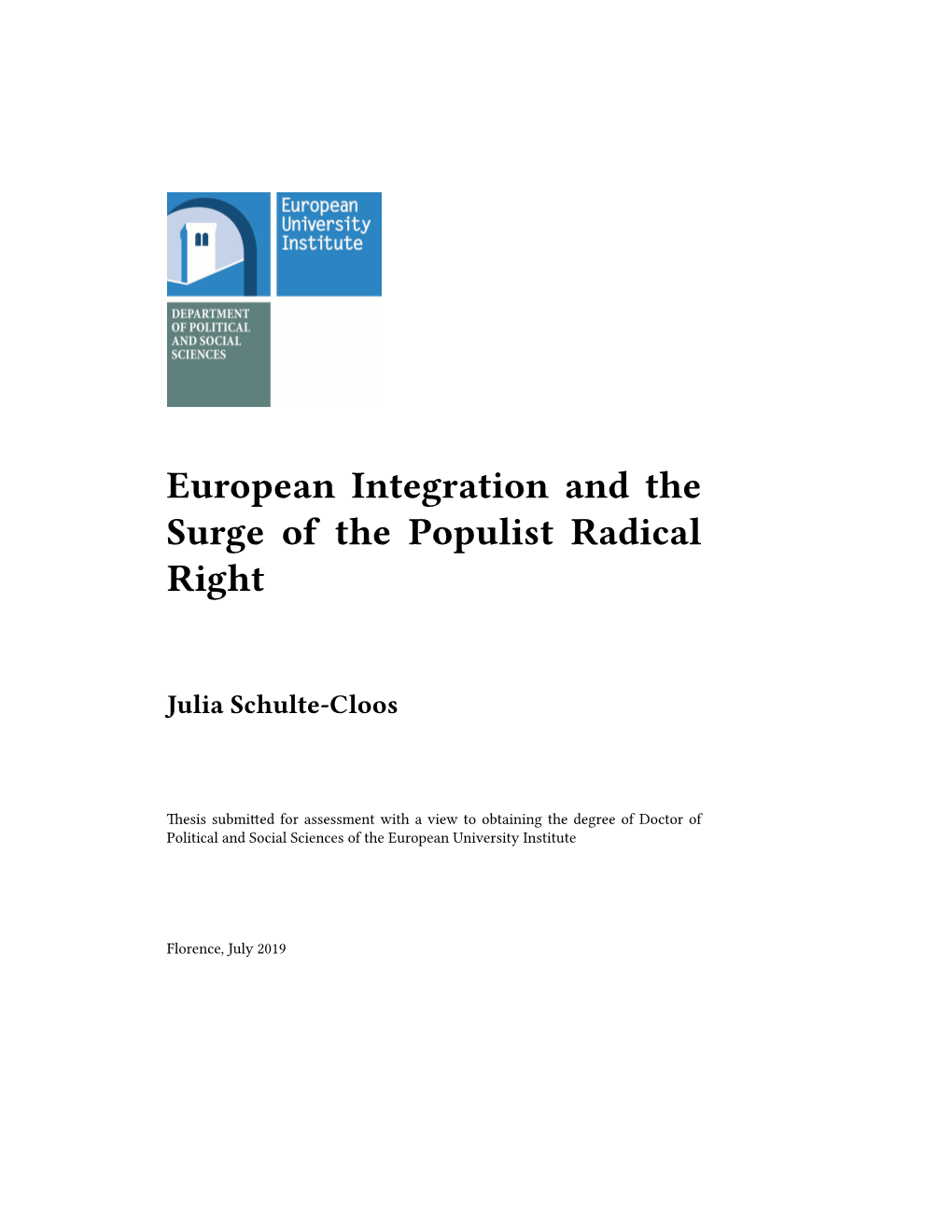 European Integration and the Surge