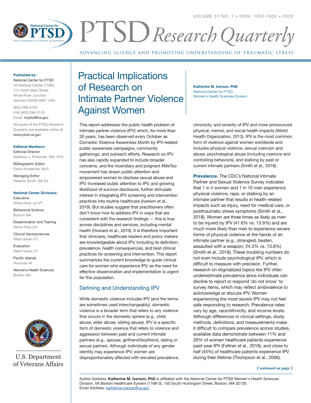 Practical Implications of Research on Intimate Partner Violence Against Women