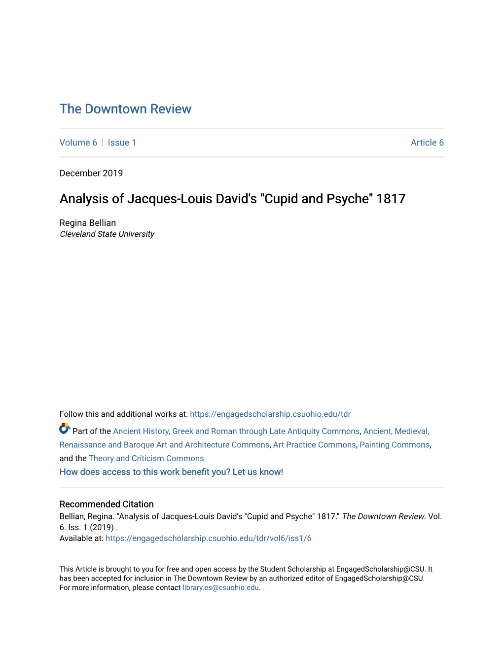 Analysis of Jacques-Louis David's "Cupid and Psyche" 1817