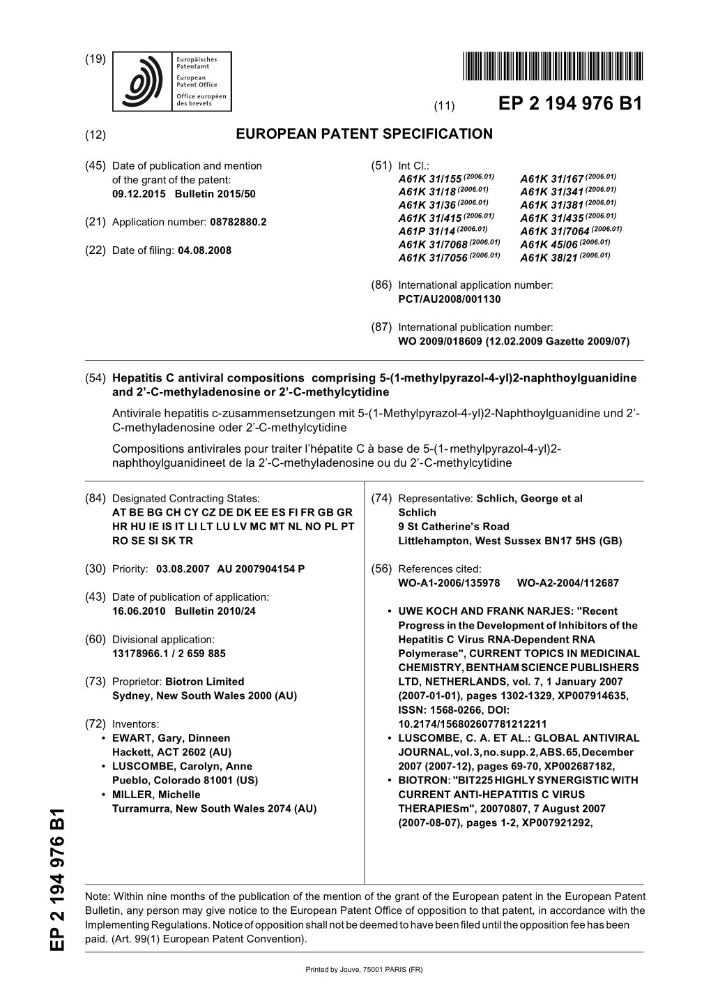 Hepatitis C Antiviral Compositions Comprising 5