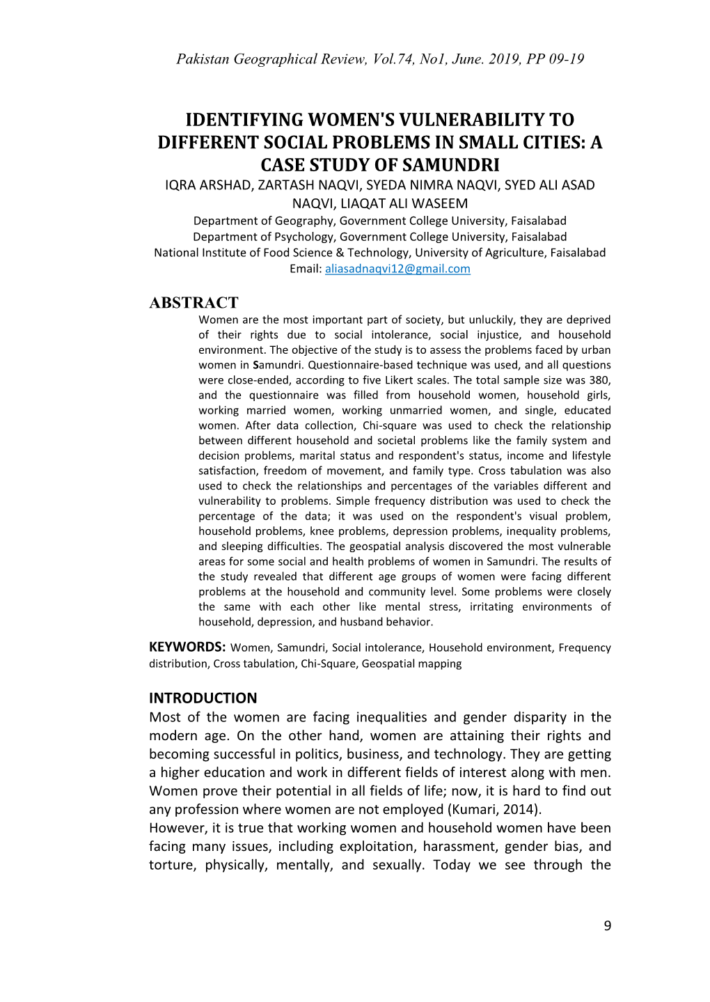 A Case Study of Samundri
