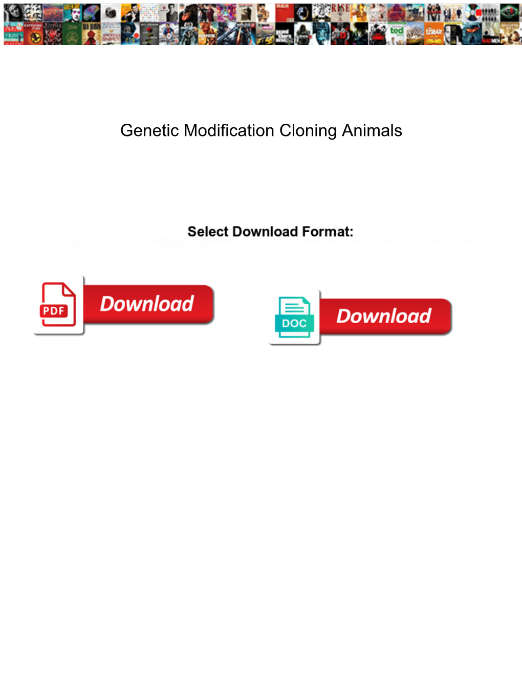 Genetic Modification Cloning Animals