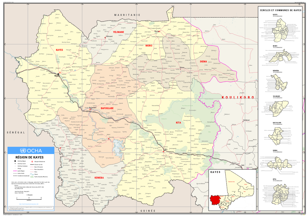 RÉGION DE KAYES - MALI Map No: MLIADM22 301