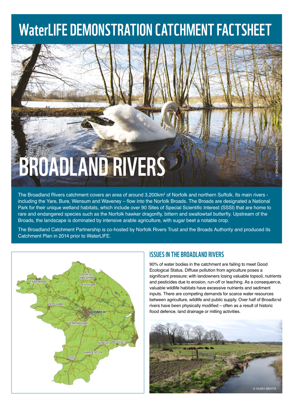 Broadland Rivers Catchment Covers an Area of Around 3,200Km Area of an Around Covers Catchment Rivers Broadland the Catchment Plan 2014 in Catchment to Waterlife