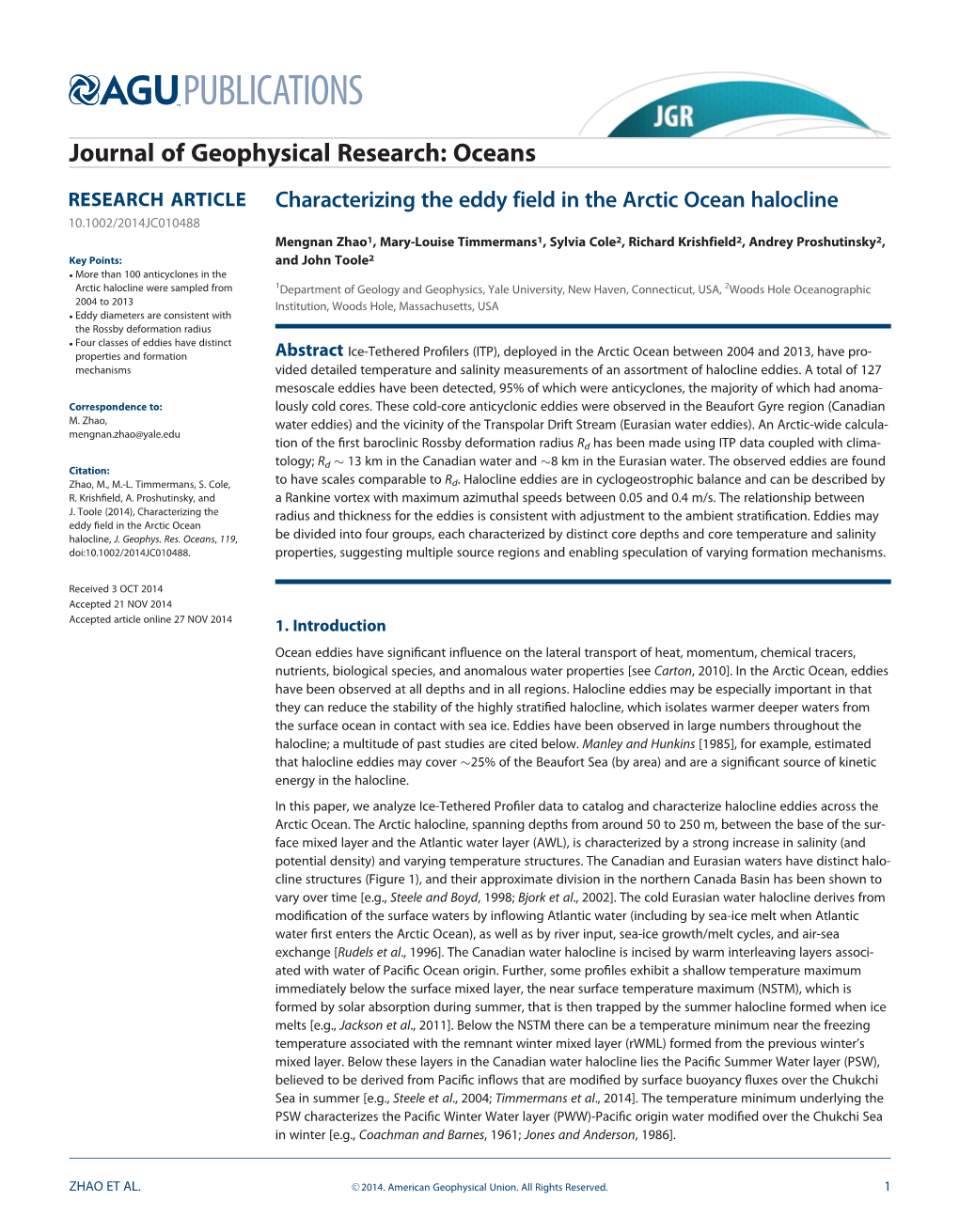 Characterizing the Eddy Field in the Arctic Ocean Halocline