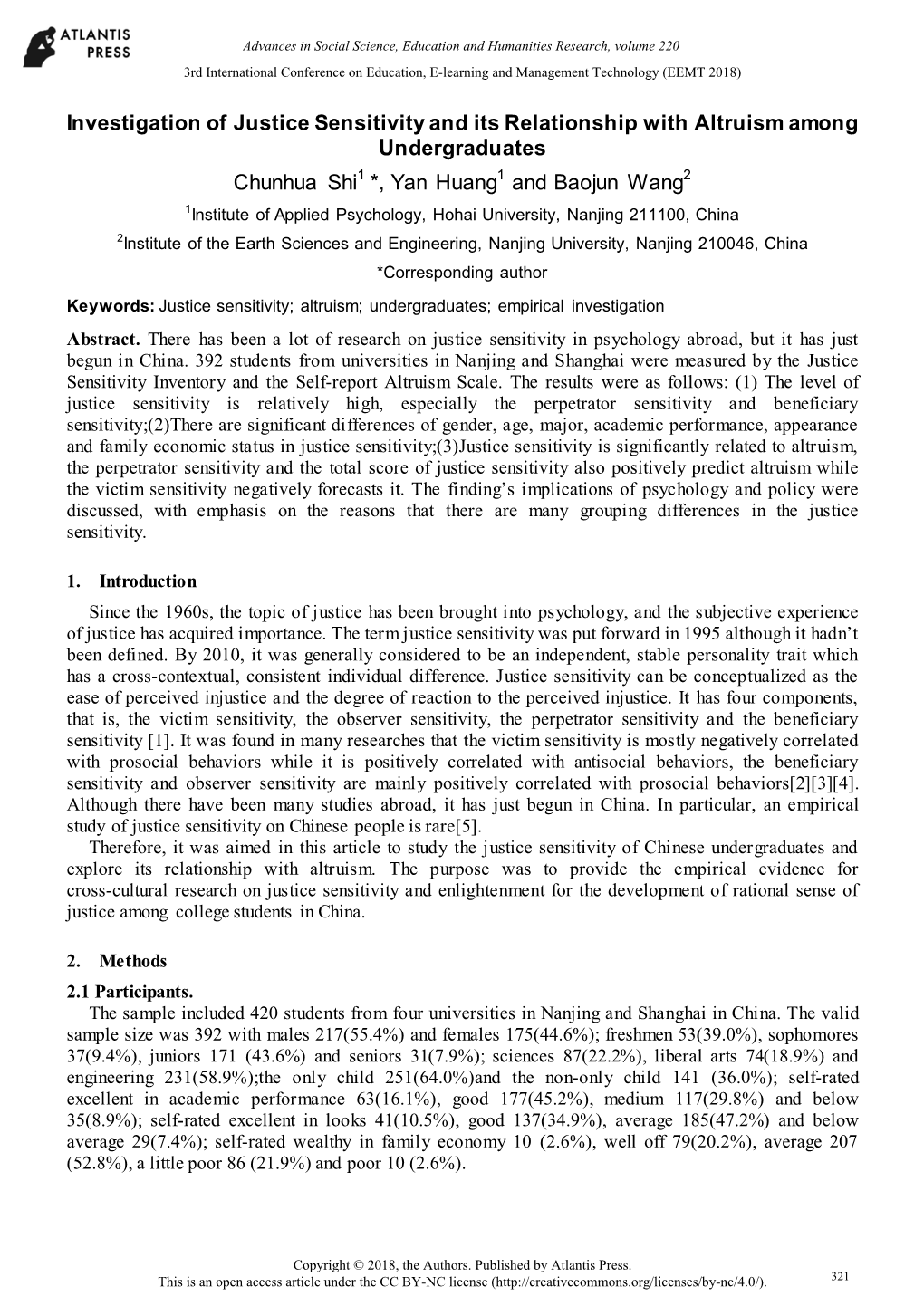 Investigation of Justice Sensitivity and Its Relationship with Altruism