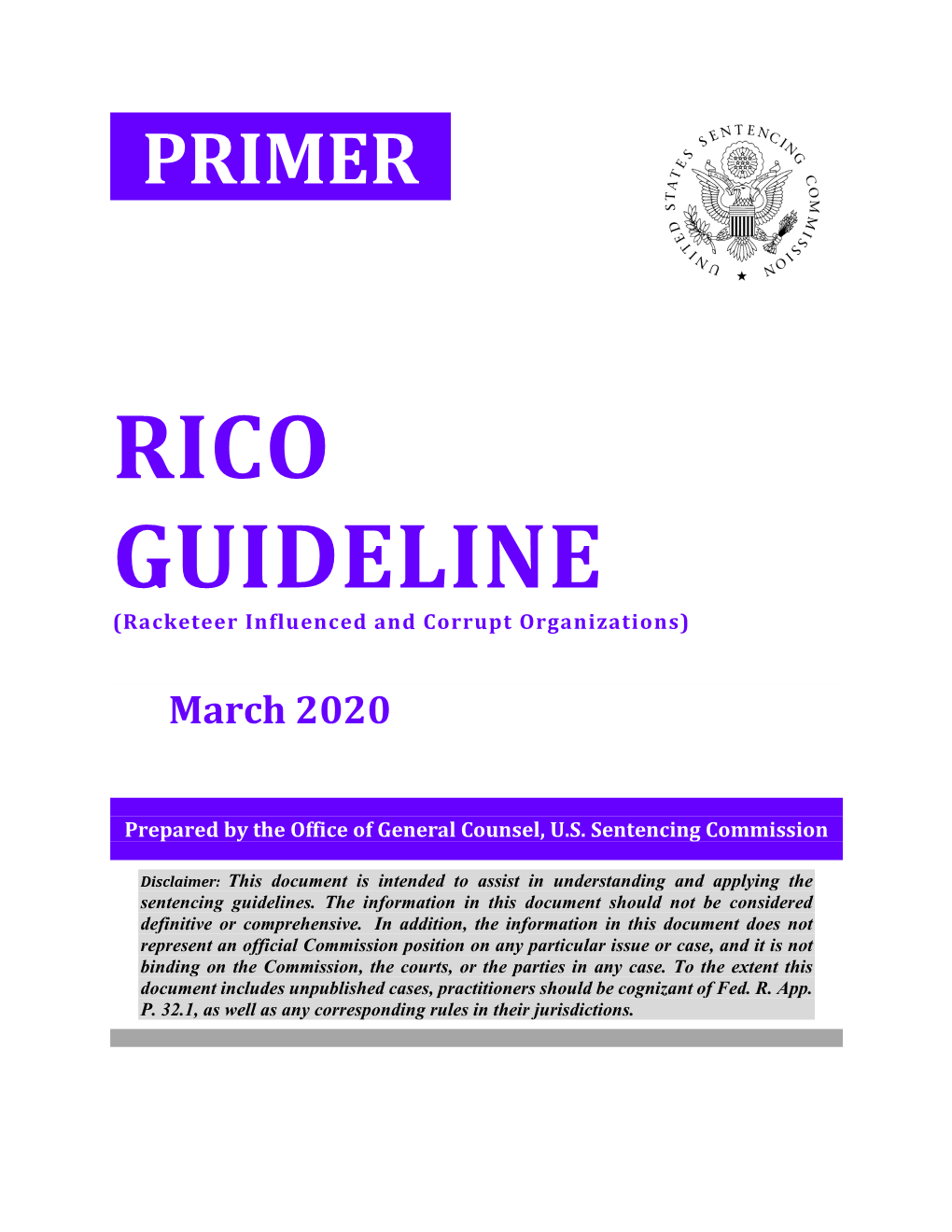 Primer: RICO Guideline