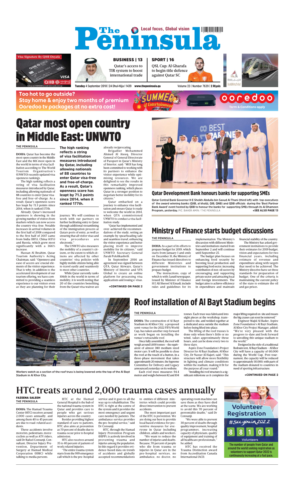 Qatar Most Open Country in Middle East: UNWTO