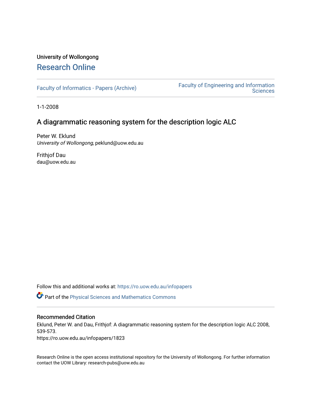 A Diagrammatic Reasoning System for the Description Logic ALC