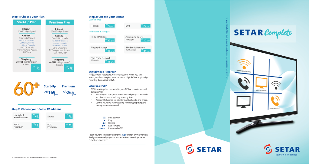 Start-Up Plan Premium Plan Afl