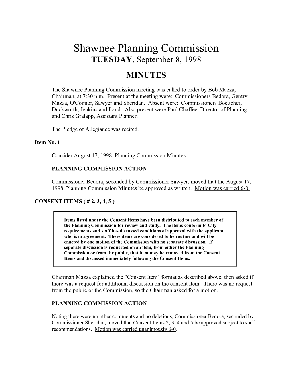 Shawnee Planning Commission