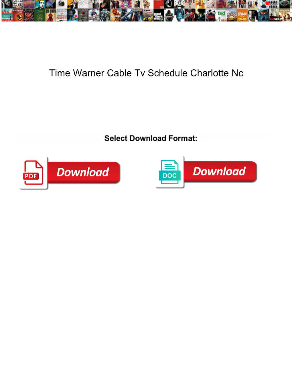 Time Warner Cable Tv Schedule Charlotte Nc