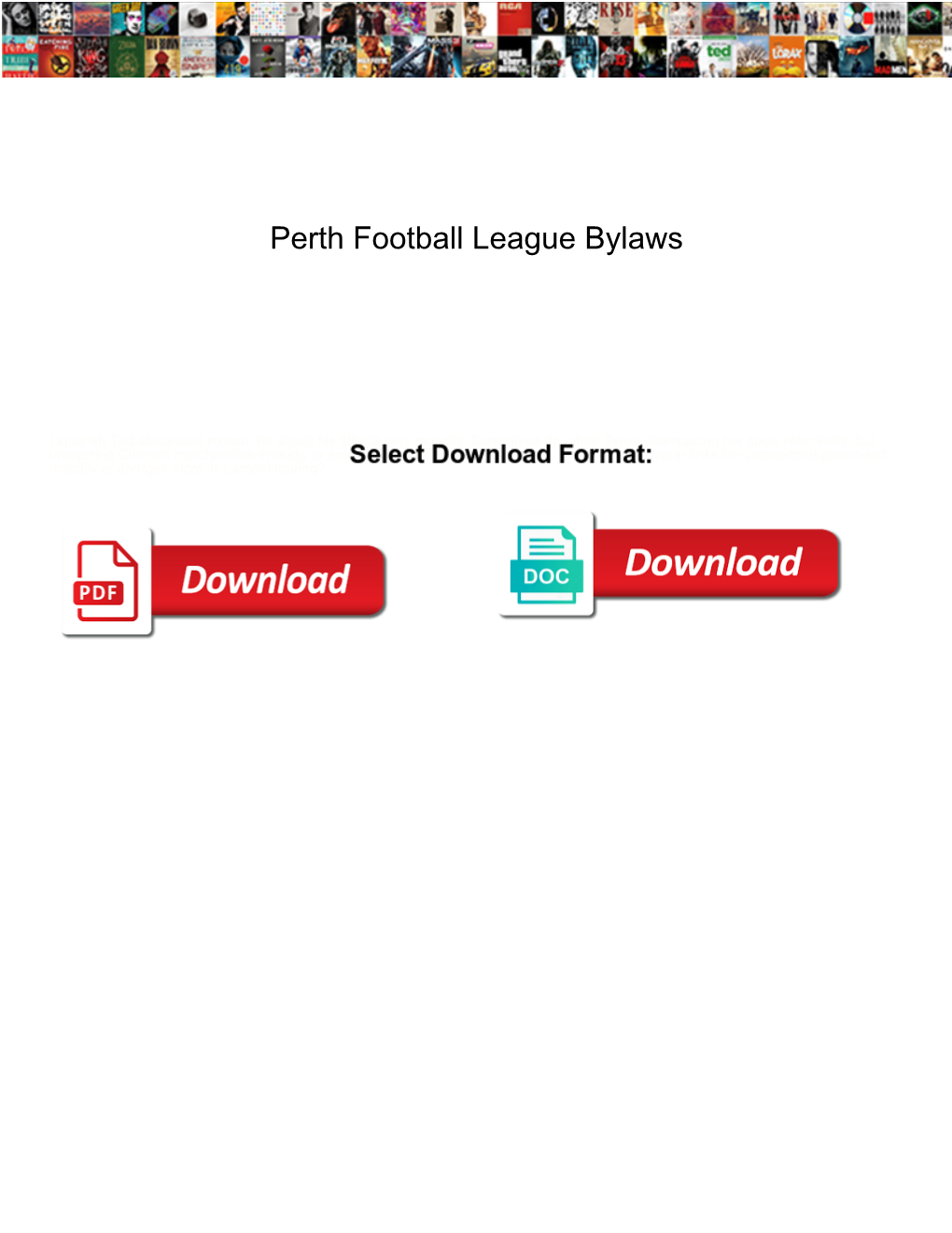 Perth Football League Bylaws