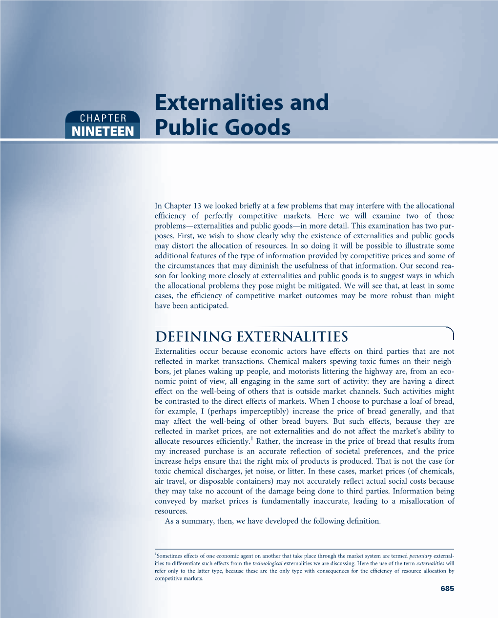 Externalities and Public Goods—In More Detail