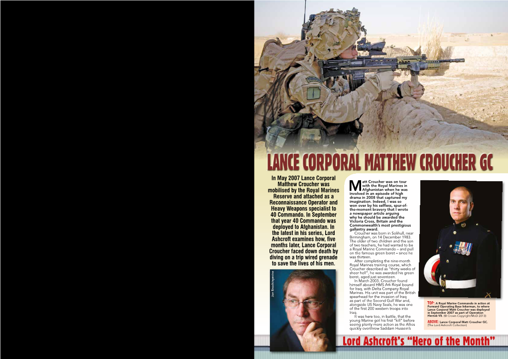 Lance Corporal Matthew Croucher Gc