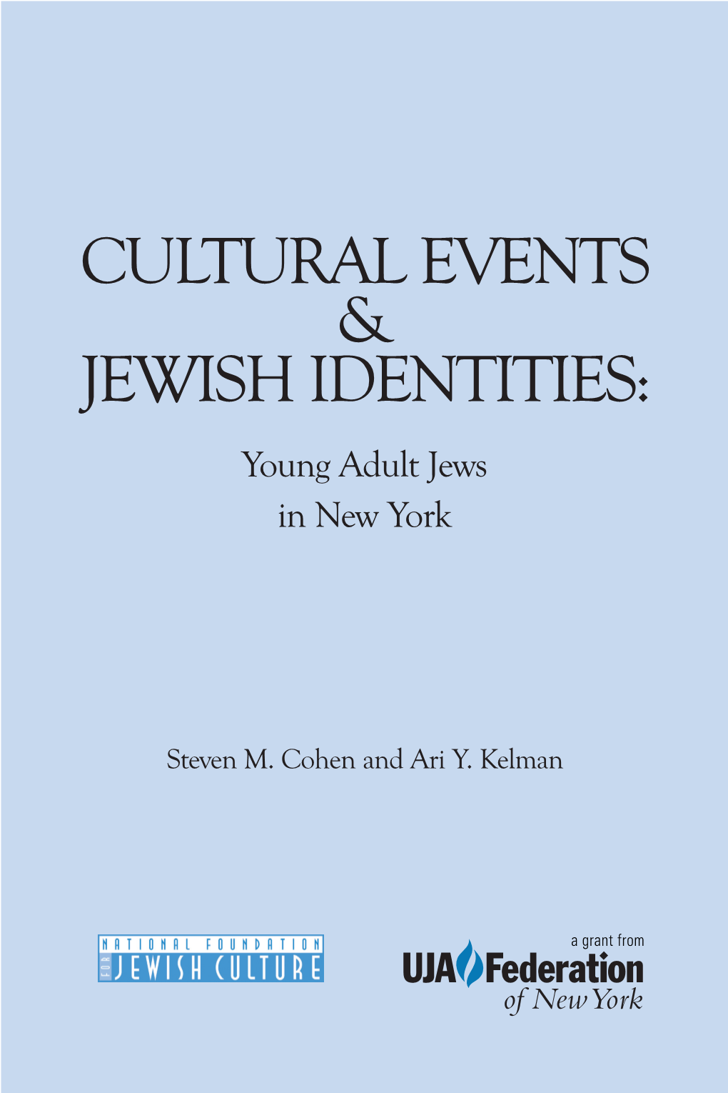 Cultural Events and Jewish Identities Young Adult Jew in New York.Pdf