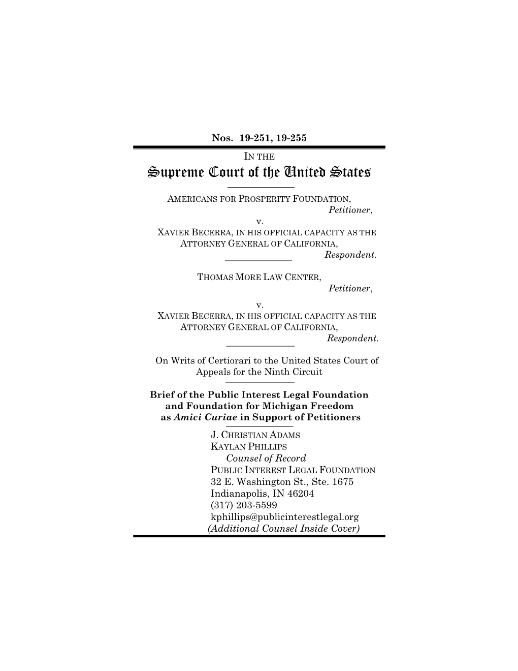 PILF Amicus Brief