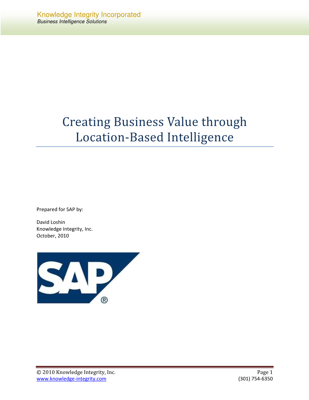 Creating Business Value Through Location-Based Intelligence