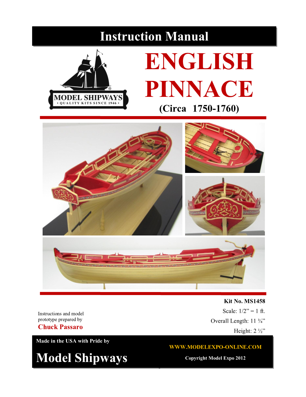 ENGLISH PINNACE (Circa 1750-1760)