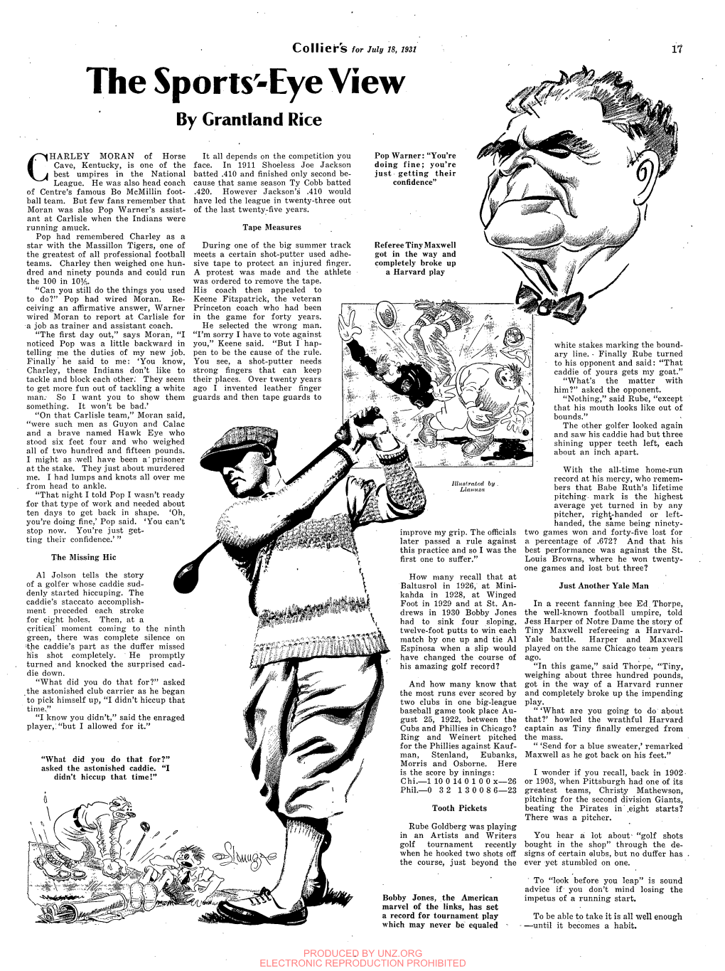 The Sports'-Eye View by Grantland Rice