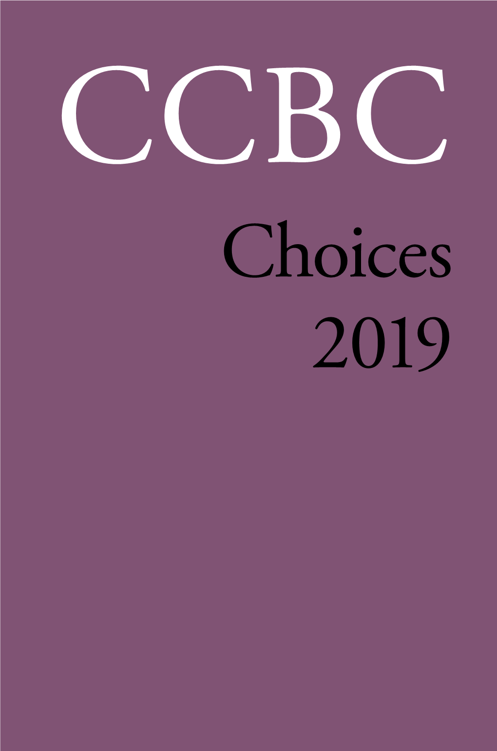 CCBC Choices 2019 