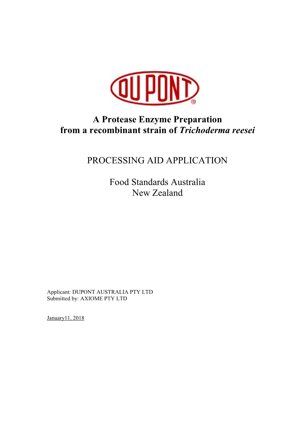 A Protease Enzyme Preparation from a Recombinant Strain of Trichoderma Reesei