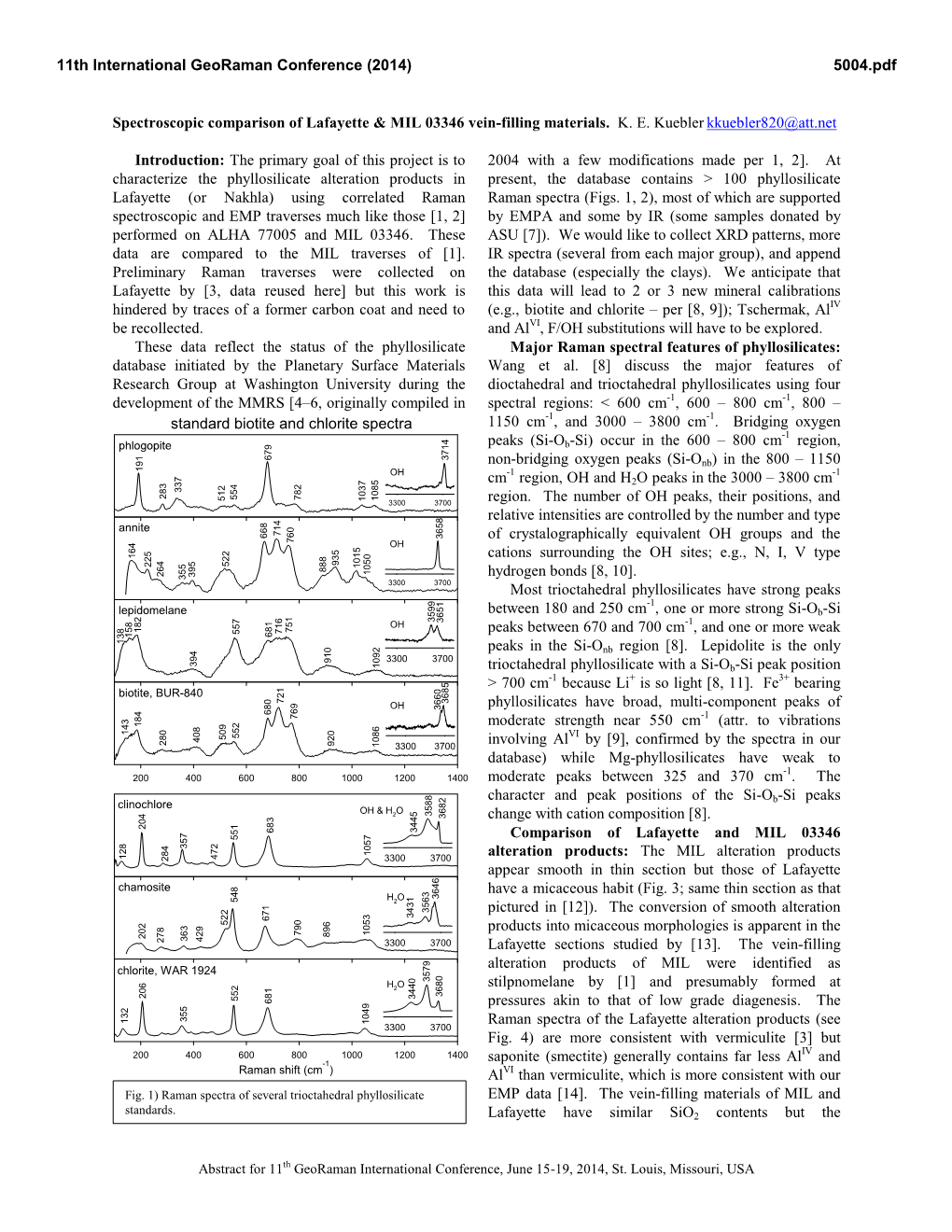 Spectroscopic Comparison of Lafayette & MIL 03346 Vein-Filling