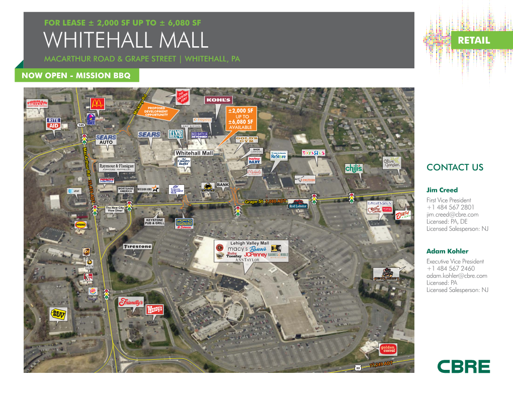 Whitehall Mall Macarthur Road & Grape Street | Whitehall, Pa