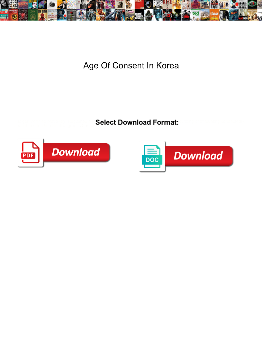 Age of Consent in Korea