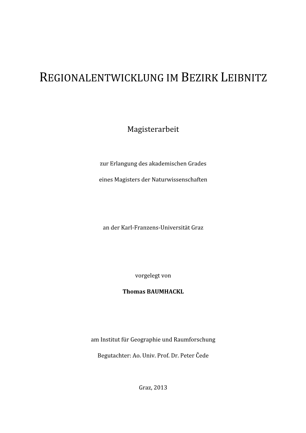 Regionalentwicklung Im Bezirk Leibnitz