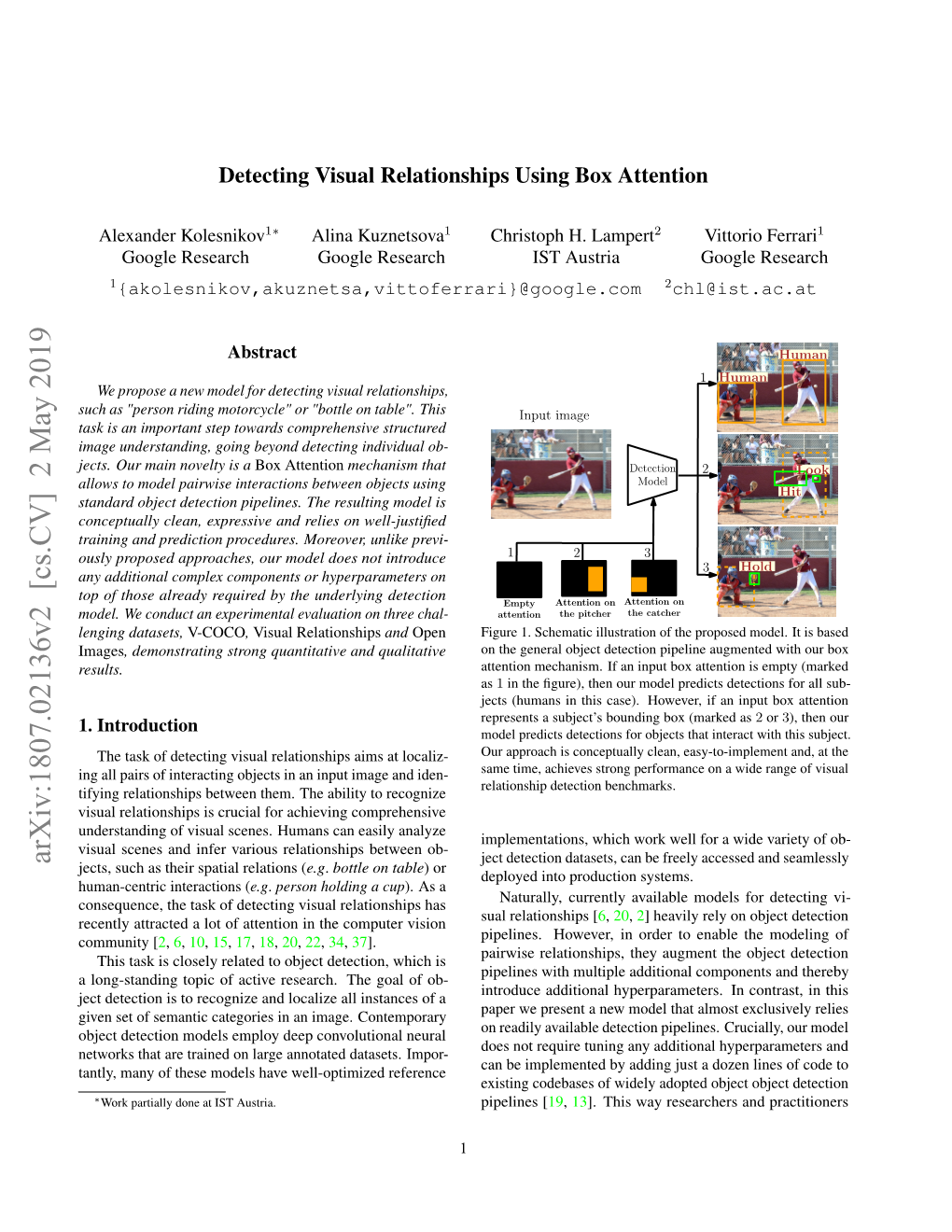 Detecting Visual Relationships Using Box Attention