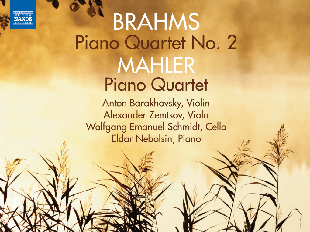 BRAHMS Piano Quartet No