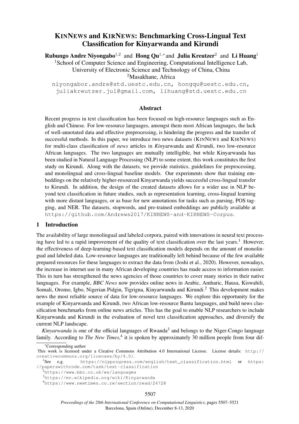 Benchmarking Cross-Lingual Text Classification for Kinyarwanda and Kirundi