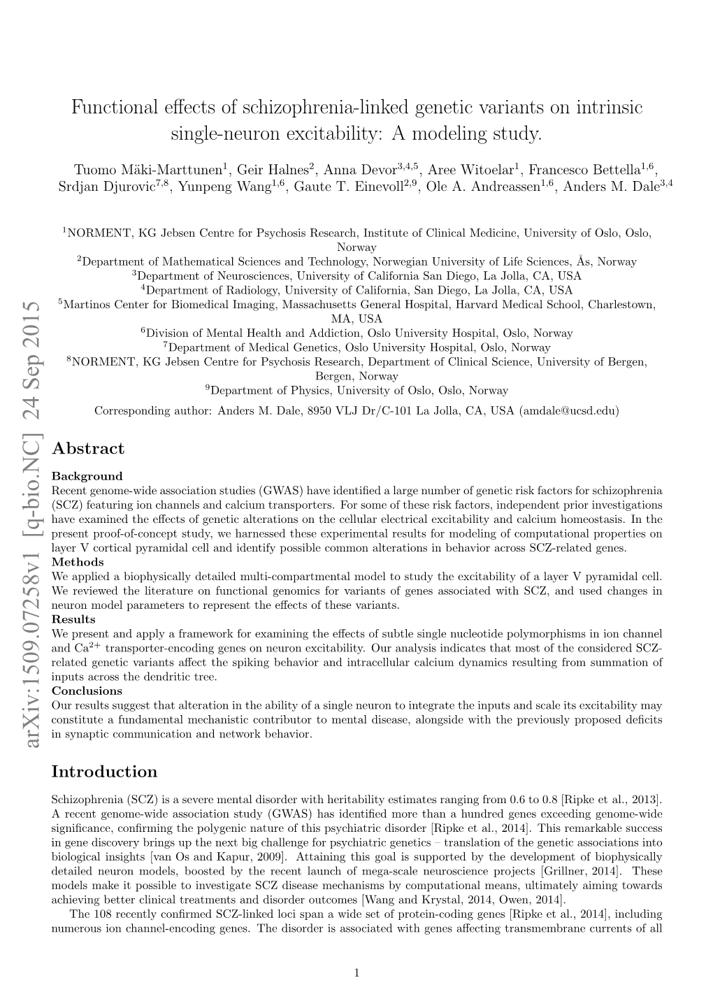 Functional Effects of Schizophrenia-Linked Genetic