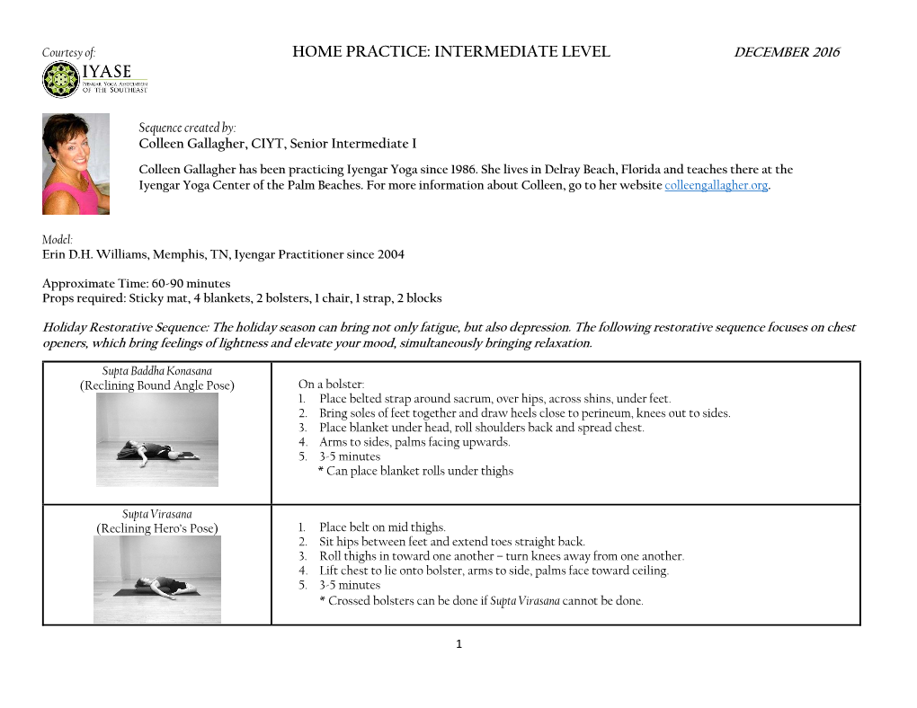 Intermediate Level December 2016