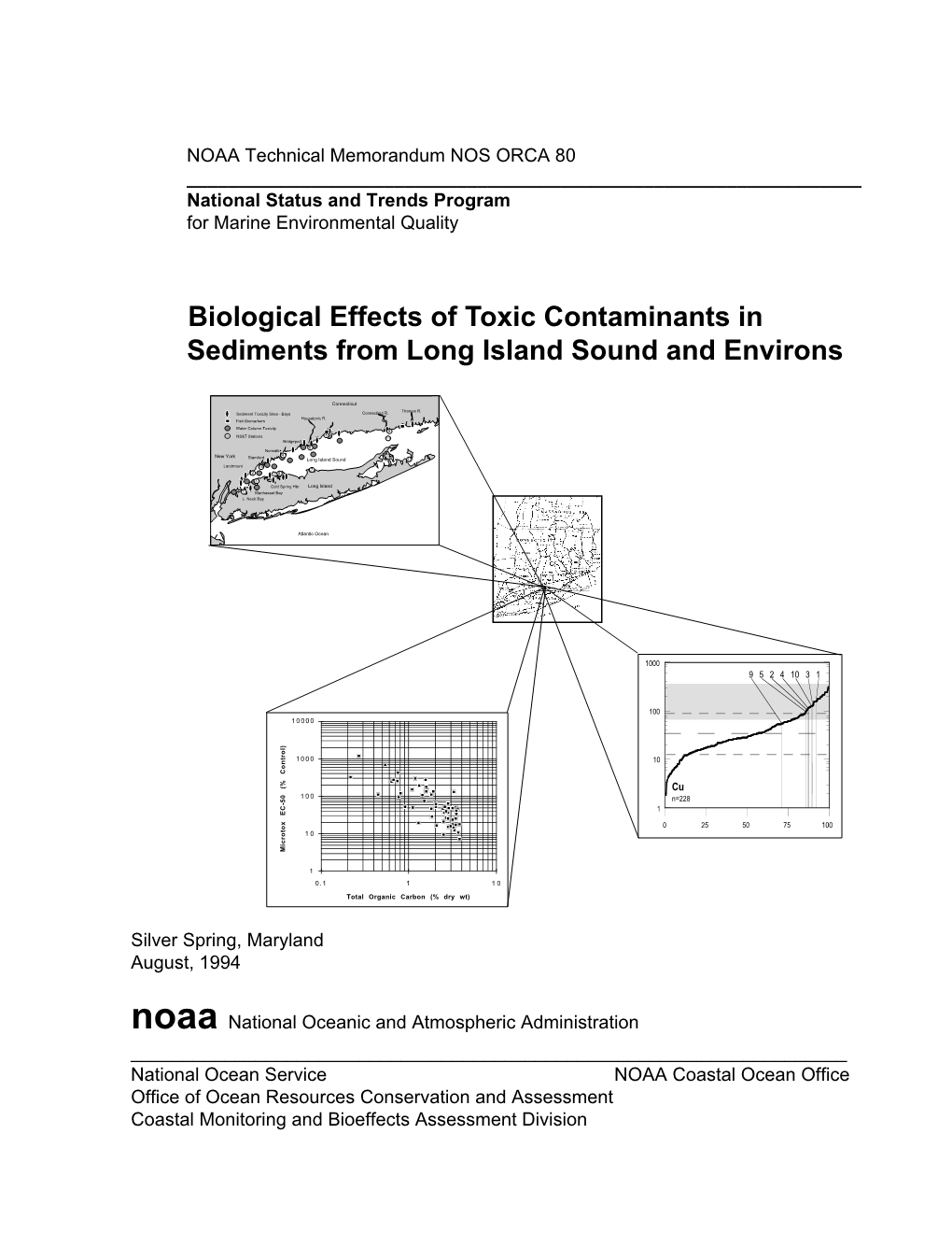 Biological Effects of Toxic Contaminants in Sediments from Long Island Sound and Environs