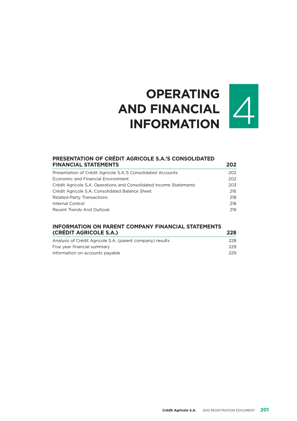 Operating and Financial Information 4