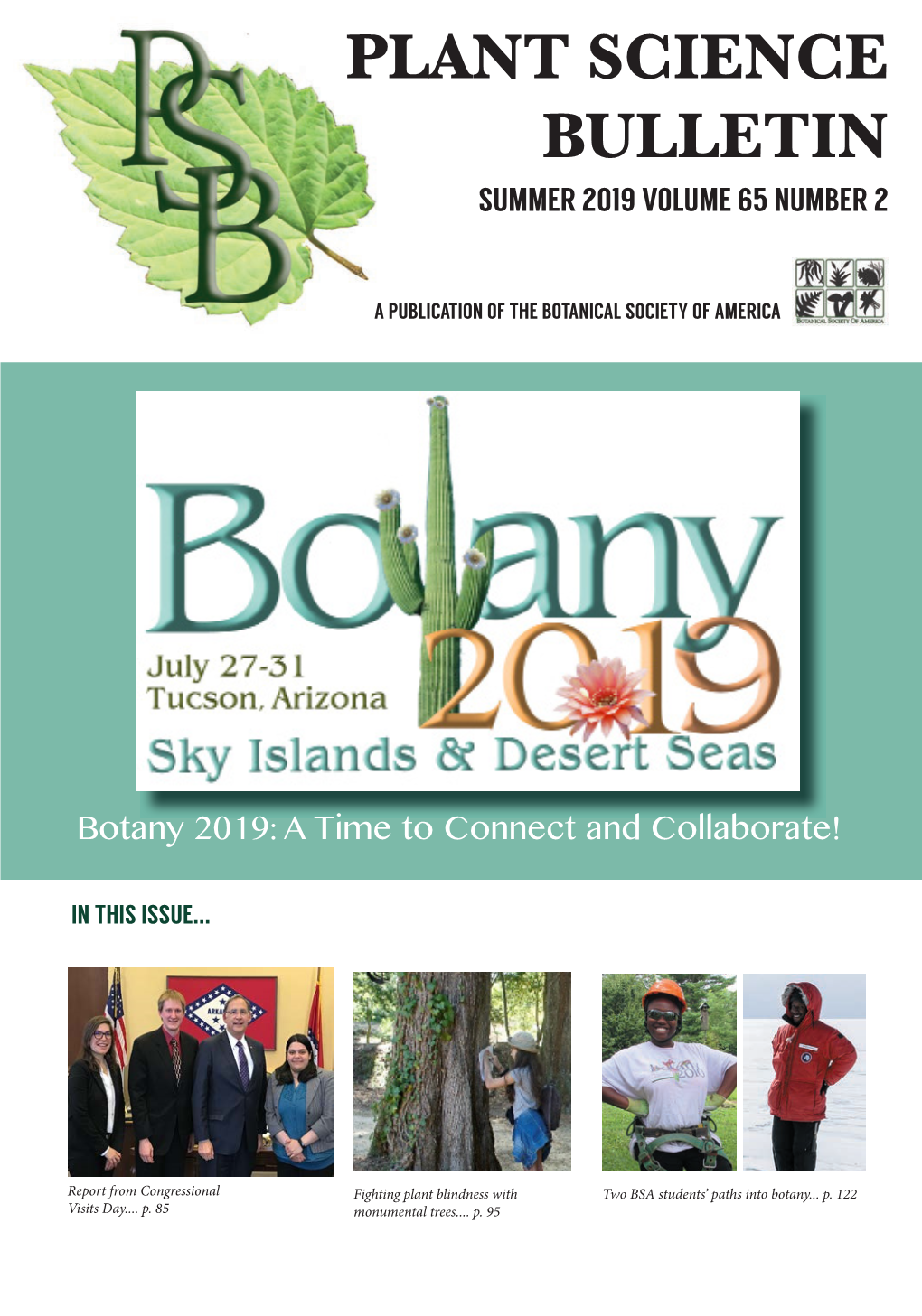 Plant Science Bulletin Summer 2019 Volume 65 Number 2