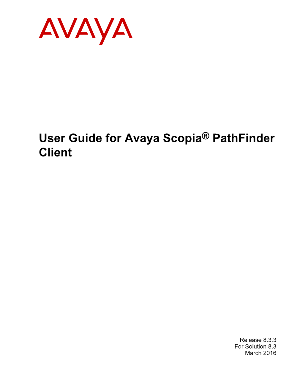 User Guide for Avaya Scopia® Pathfinder Client