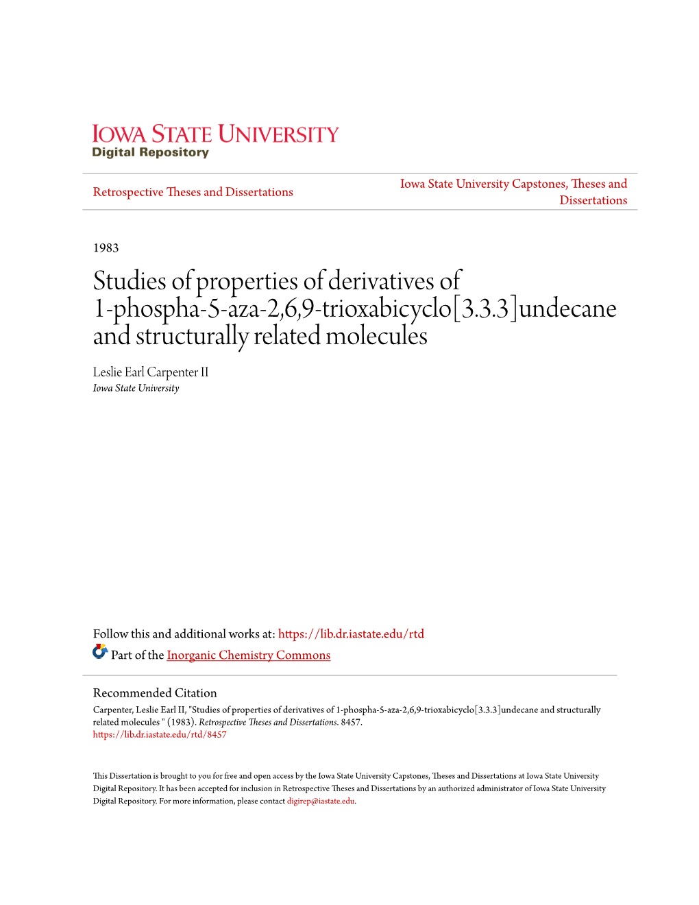 Studies of Properties of Derivatives of 1-Phospha-5-Aza-2,6,9-Trioxabicyclo[3.3.3]