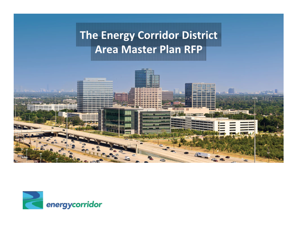 The Energy Corridor District Area Master Plan RFP