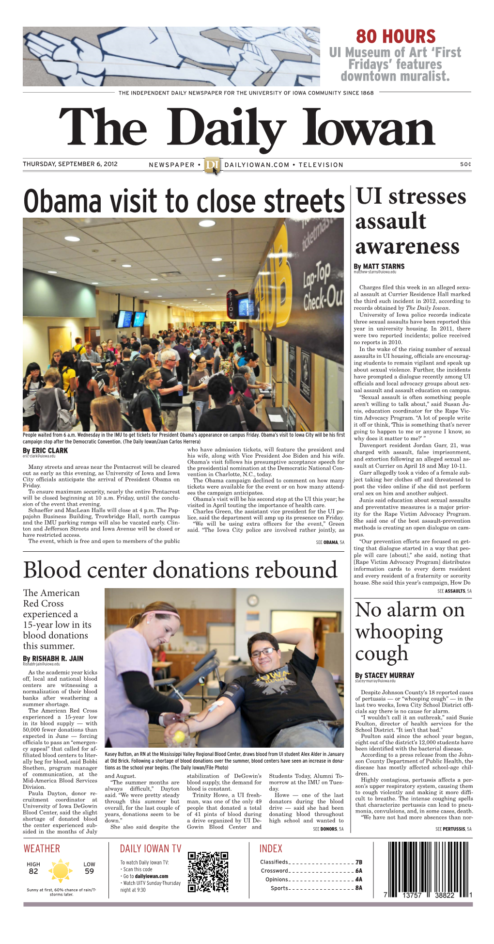 Daily Iowan (Iowa City, Iowa), 2012-09-06