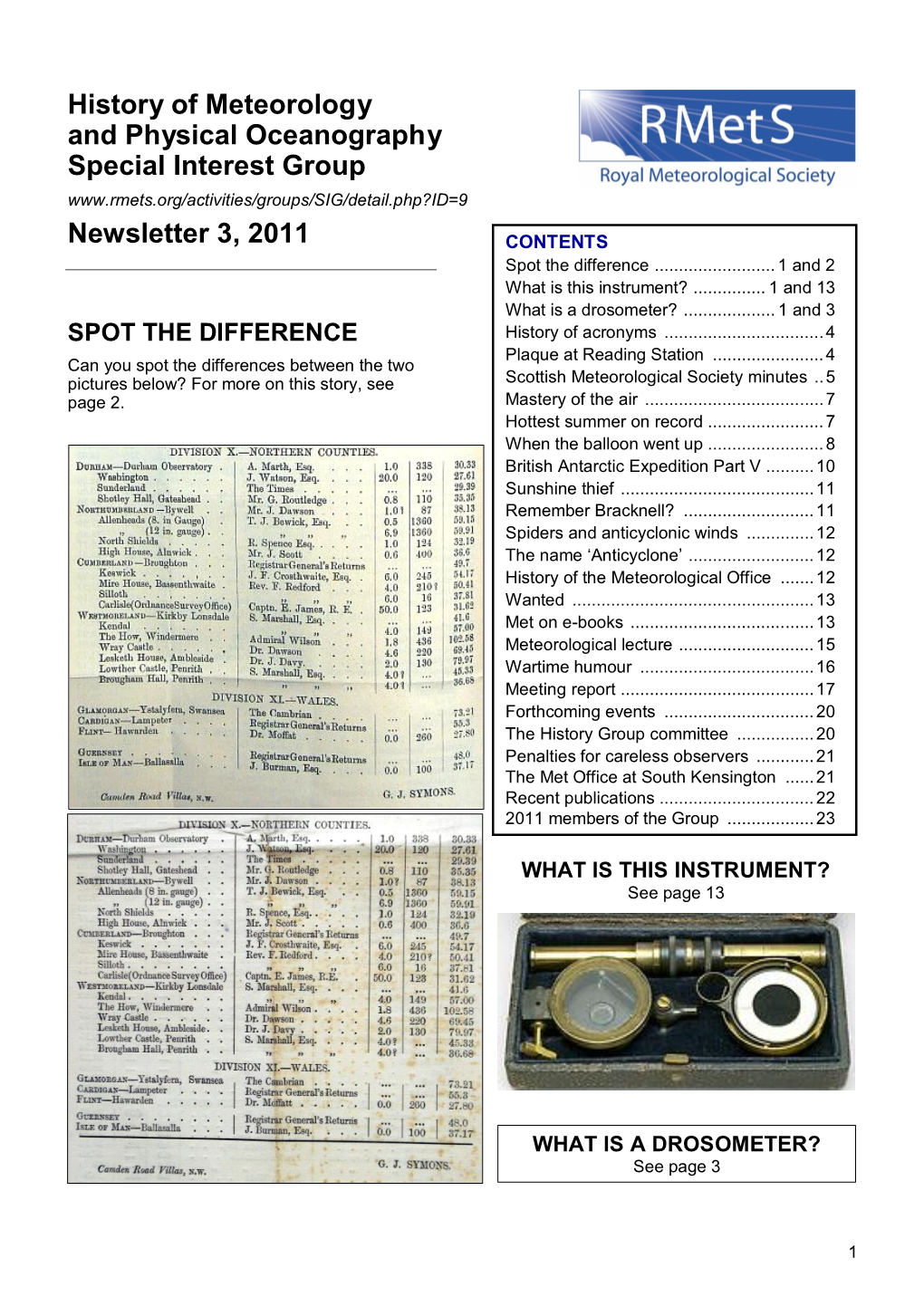 Newsletter 3- 2011