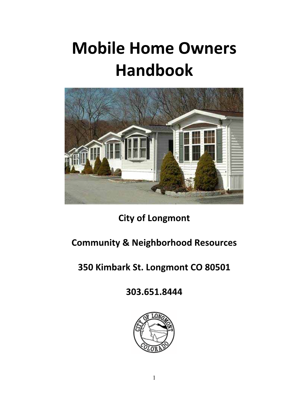 Mobile Home Owners Handbook