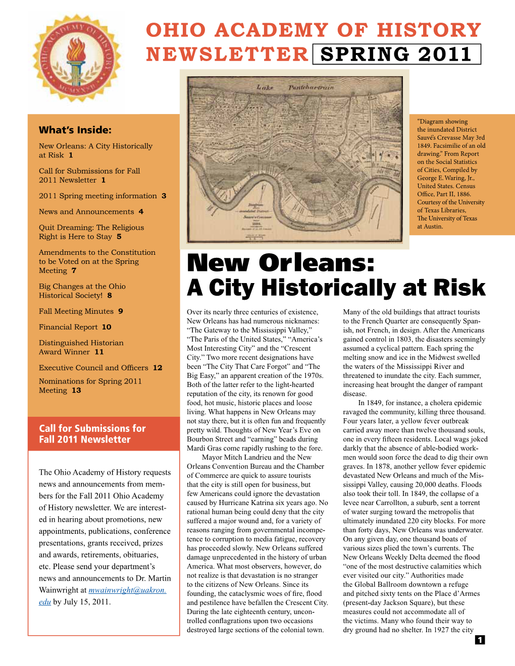 New Orleans: a City Historically at Risk