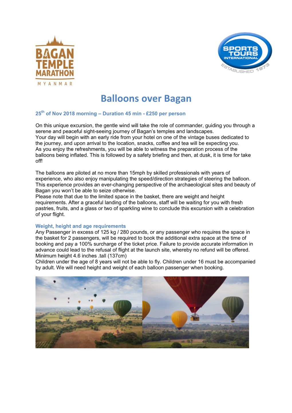 Balloons Over Bagan