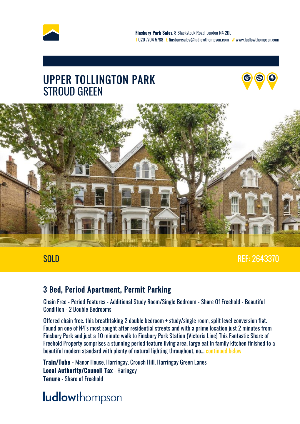 Upper Tollington Park Stroud Green